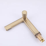 creative bathroom sink faucet single hole brushed gold  body