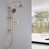 Shower System with Shower Head Hand Shower Slide Bar and Hose