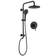 Wall-Mounted Shower System with 3-Function Adjustable Handheld and Rain Shower Head