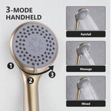 Minimalist Shower Faucet Set with Handheld Sprayer
