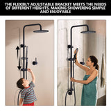 Wall-Mounted Rainfall Shower System with 10-Inch Showerhead