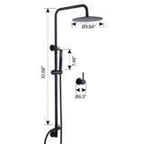 Wall-Mounted Rainfall Shower System with 10-Inch Showerhead