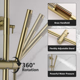 Exposed Rain Shower Kit with Tub Spout and Slide Bar