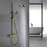 Adjustable Thermostatic Shower System with Waterfall Spout