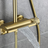 Adjustable Thermostatic Shower System with Waterfall Spout