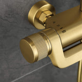 Adjustable Thermostatic Shower System with Waterfall Spout