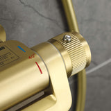 Adjustable Thermostatic Shower System with Waterfall Spout
