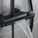 Adjustable Thermostatic Shower System with Waterfall Spout