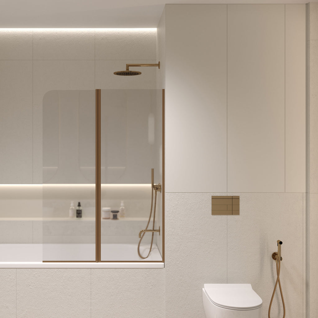 gold shower faucet