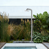 Freestanding Outdoor Shower with Detachable Hand Shower for Pools and Gardens