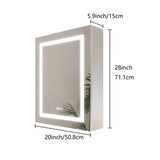 20 X 28 inch Bathroom Medicine Cabinet with LED Mirror Wall Mounted Adjustable Storage Shelves