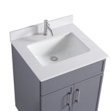 24-Inch Modern Bathroom Vanity with Sink Freestanding Storage Cabinet with Soft-Close Doors
