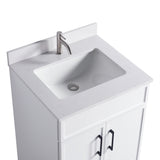 24-Inch Modern Bathroom Vanity with Sink Freestanding Storage Cabinet with Soft-Close Doors