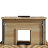 Back structure of 30-inch wall-mounted bathroom vanity with drawer slides