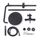 316 Stainless Steel Wall-Mounted Outdoor Shower with Rainfall Shower Head and Handheld Sprayer
