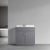 36-Inch Bathroom Vanity with Sink Freestanding Cabinet with Soft-Close Doors