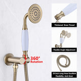 Complete Shower Faucet Set Wall Mount Shower System with Rough-In Valve RB1186