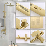 Wall-Mounted 3-Function Shower Kit with Jet & Spray Modes