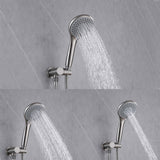 Wall Mounted Shower Faucet With 5-Function Shower Head Rainfall Shower Brushed Nickel LYJ0011
