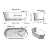 Solid Surface Freestanding Bathtub Acrylic Composite Soaking Tub with Drain Kit