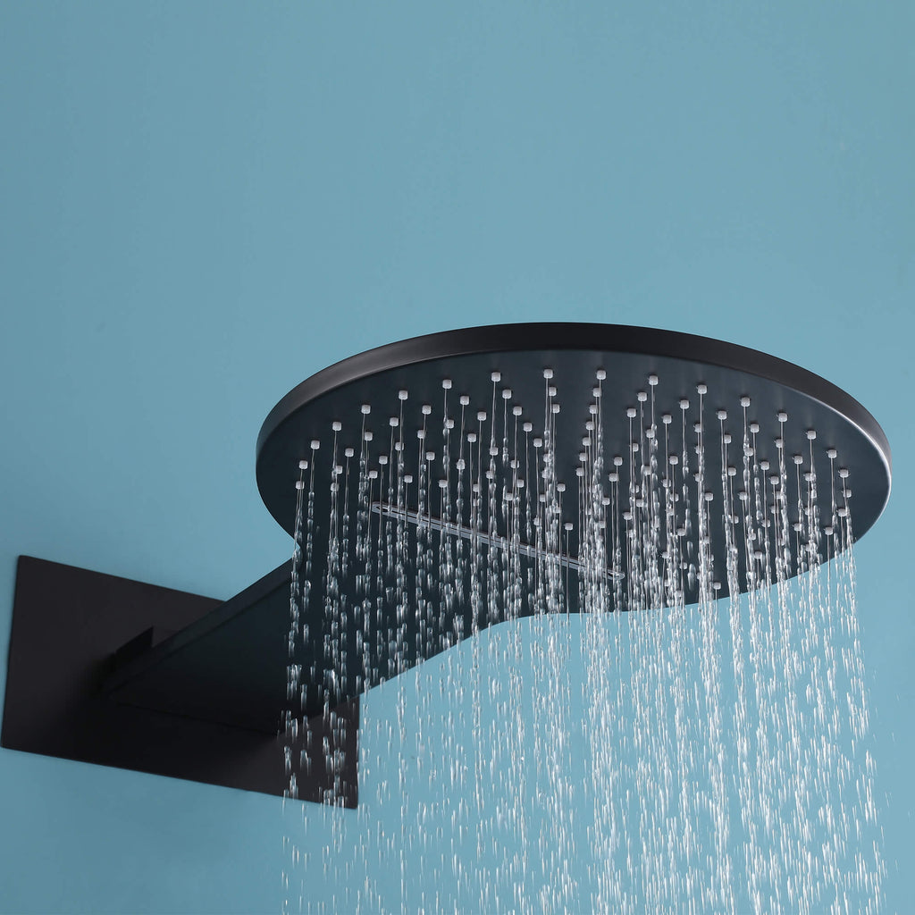 thermostatic shower system top spray rainwater