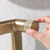 creative bathroom sink faucet single hole brushed gold  knob