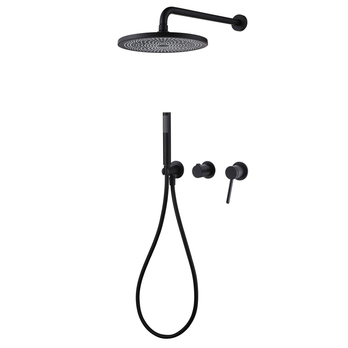 2-Function Concealed Rain Shower System with Handheld Shower