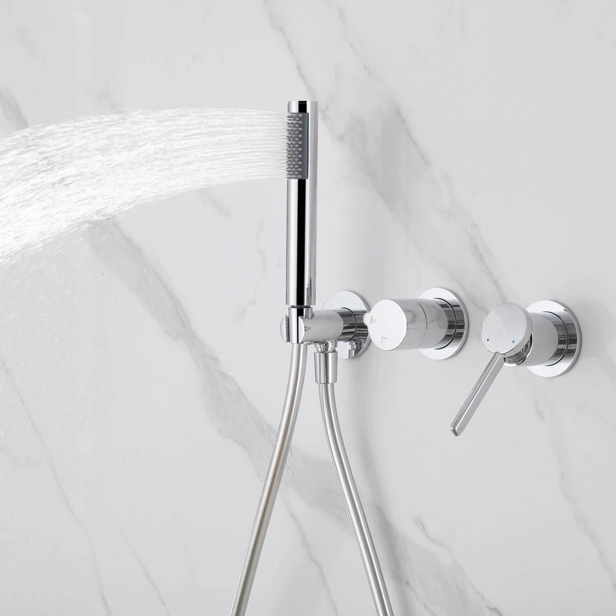 2-Function Concealed Rain Shower System with Handheld Shower