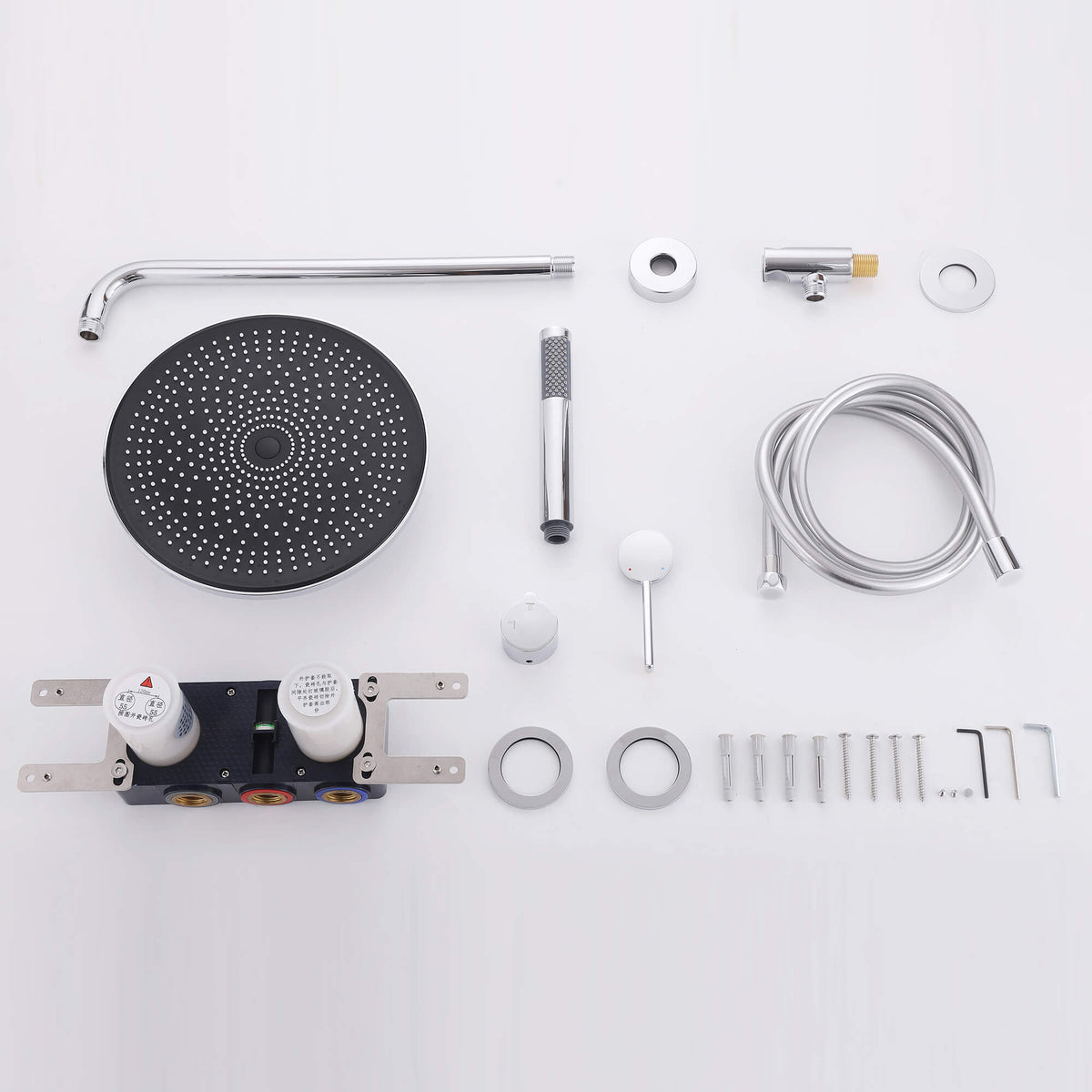 2-Function Concealed Rain Shower System with Handheld Shower