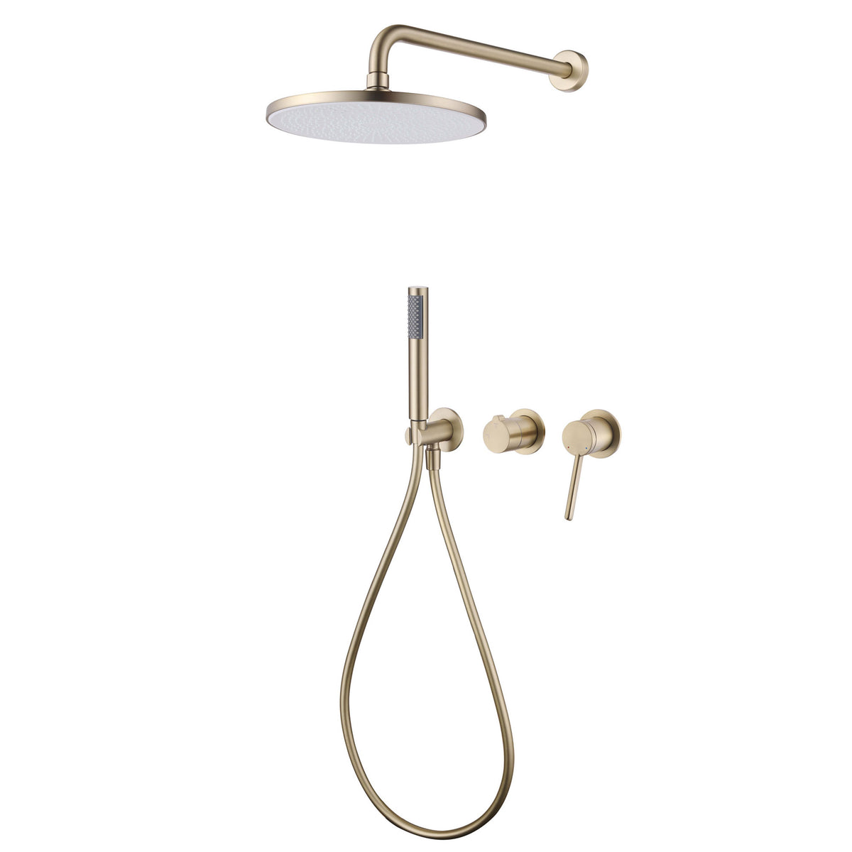 2-Function Concealed Rain Shower System with Handheld Shower