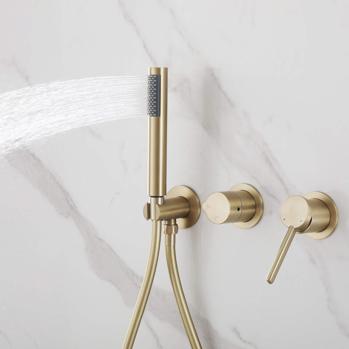 2-Function Concealed Rain Shower System with Handheld Shower