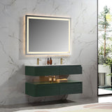 48'' Double Sink Floating Vanity with White Countertop