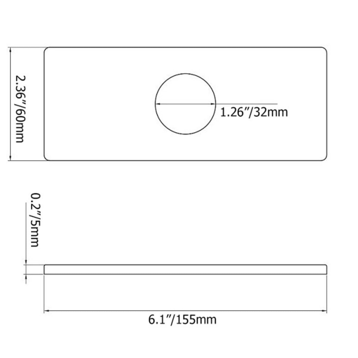Stainless Steel Faucet Deck Plate – Bathroom Faucet Cover Plate