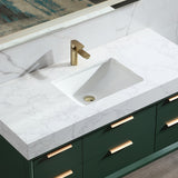 Green Rubberwood 48" Vanity with Stone Slab and LED Mirror