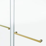Frameless Double Sliding Glass Shower Door 60 x 76 Inch 10mm Tempered Glass Adjustable Width Soft Close Waterproof Modern Bathroom