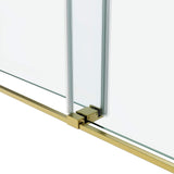 Frameless Double Sliding Glass Shower Door 60 x 76 Inch 10mm Tempered Glass Adjustable Width Soft Close Waterproof Modern Bathroom