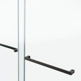 Frameless Double Sliding Glass Shower Door 60 x 76 Inch 10mm Tempered Glass Adjustable Width Soft Close Waterproof Modern Bathroom