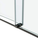 Frameless Double Sliding Glass Shower Door 60 x 76 Inch 10mm Tempered Glass Adjustable Width Soft Close Waterproof Modern Bathroom
