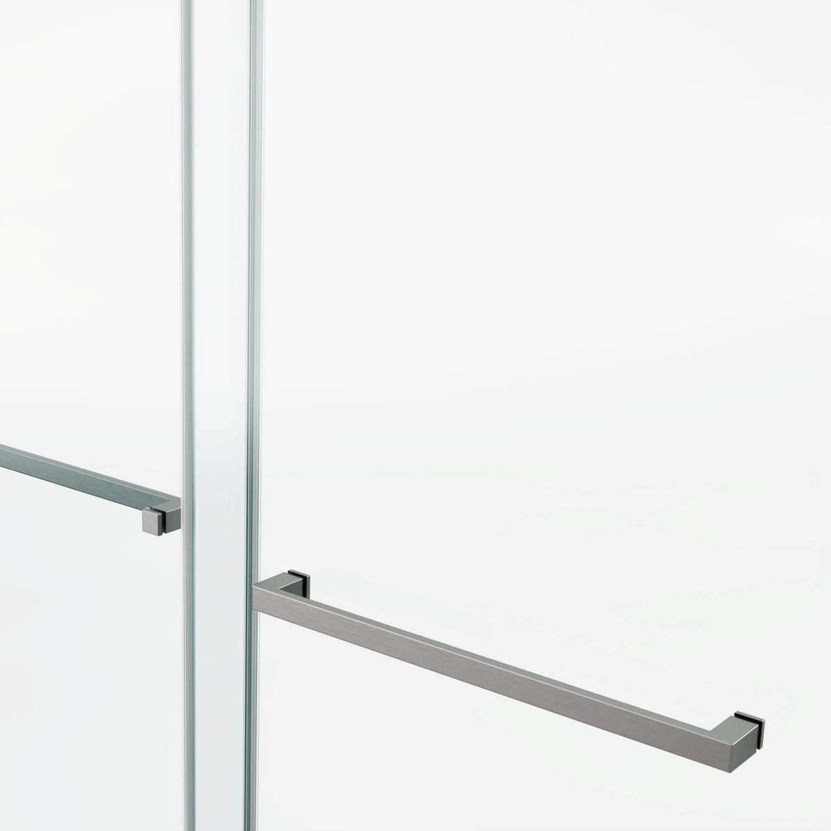 Frameless Double Sliding Glass Shower Door 60 x 76 Inch 10mm Tempered Glass Adjustable Width Soft Close Waterproof Modern Bathroom