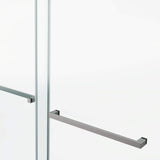 Frameless Double Sliding Glass Shower Door 60 x 76 Inch 10mm Tempered Glass Adjustable Width Soft Close Waterproof Modern Bathroom
