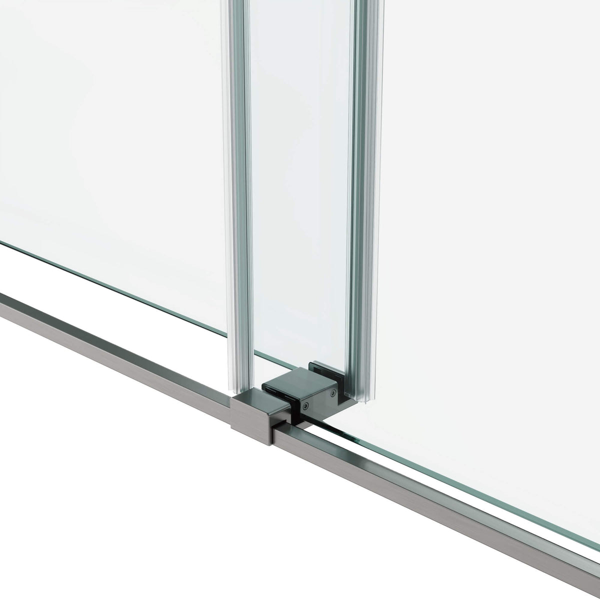 Frameless Double Sliding Glass Shower Door 60 x 76 Inch 10mm Tempered Glass Adjustable Width Soft Close Waterproof Modern Bathroom