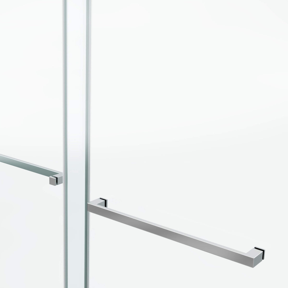Frameless Double Sliding Glass Shower Door 60 x 76 Inch 10mm Tempered Glass Adjustable Width Soft Close Waterproof Modern Bathroom
