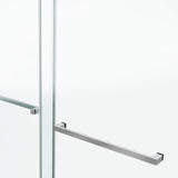 Frameless Double Sliding Glass Shower Door 60 x 76 Inch 10mm Tempered Glass Adjustable Width Soft Close Waterproof Modern Bathroom