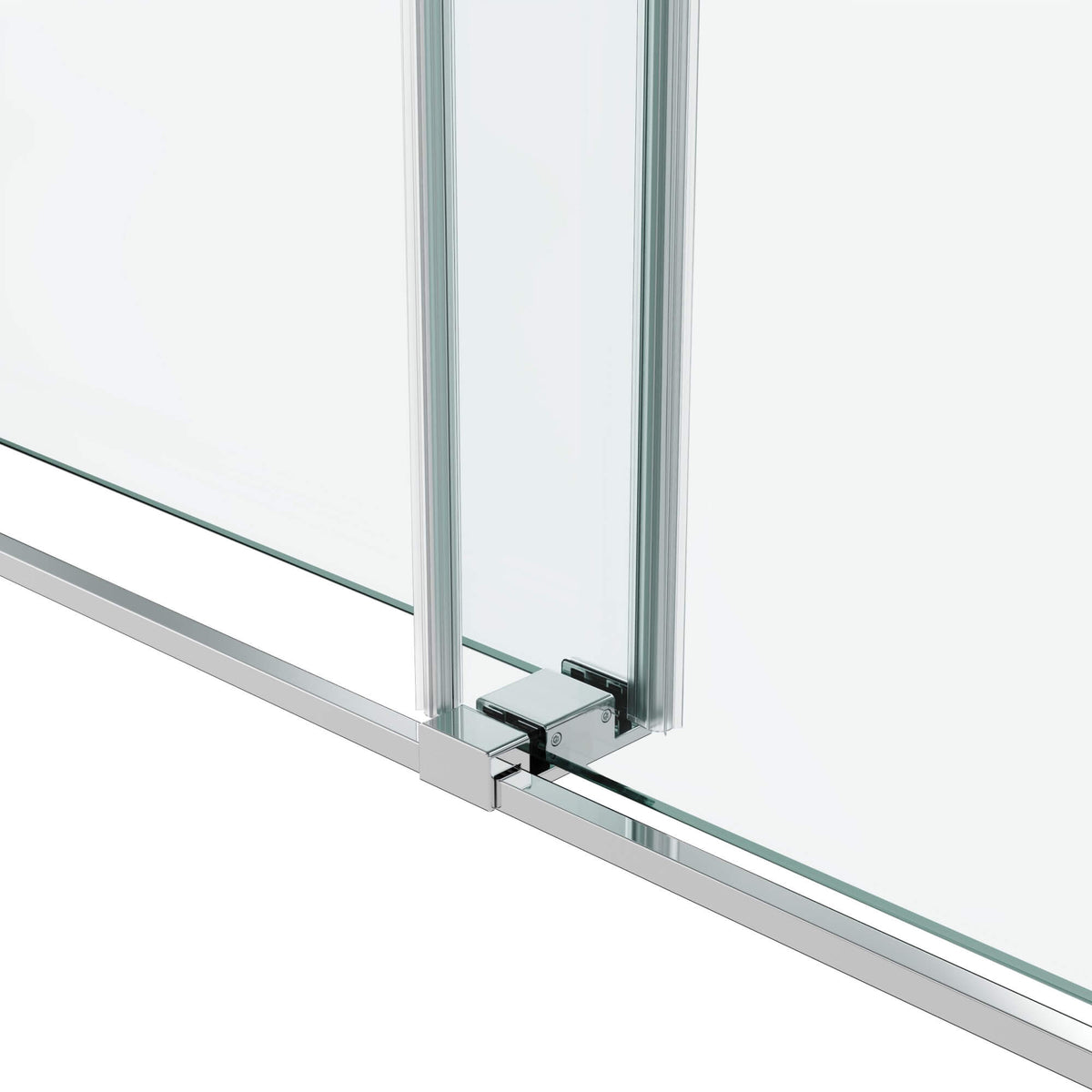 Frameless Double Sliding Glass Shower Door 60 x 76 Inch 10mm Tempered Glass Adjustable Width Soft Close Waterproof Modern Bathroom