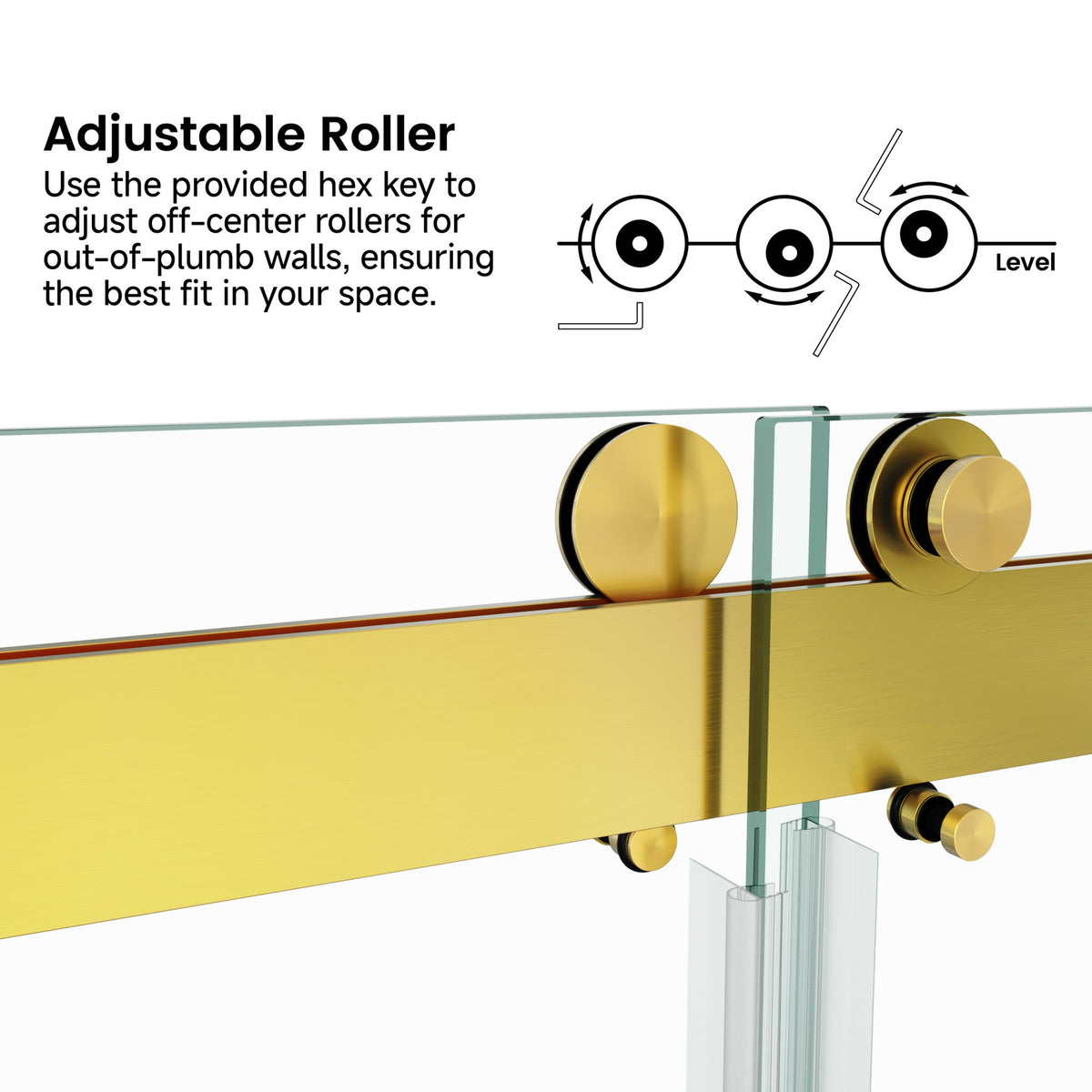 72 in. W × 76 in. H Frameless Double Sliding Shower Door