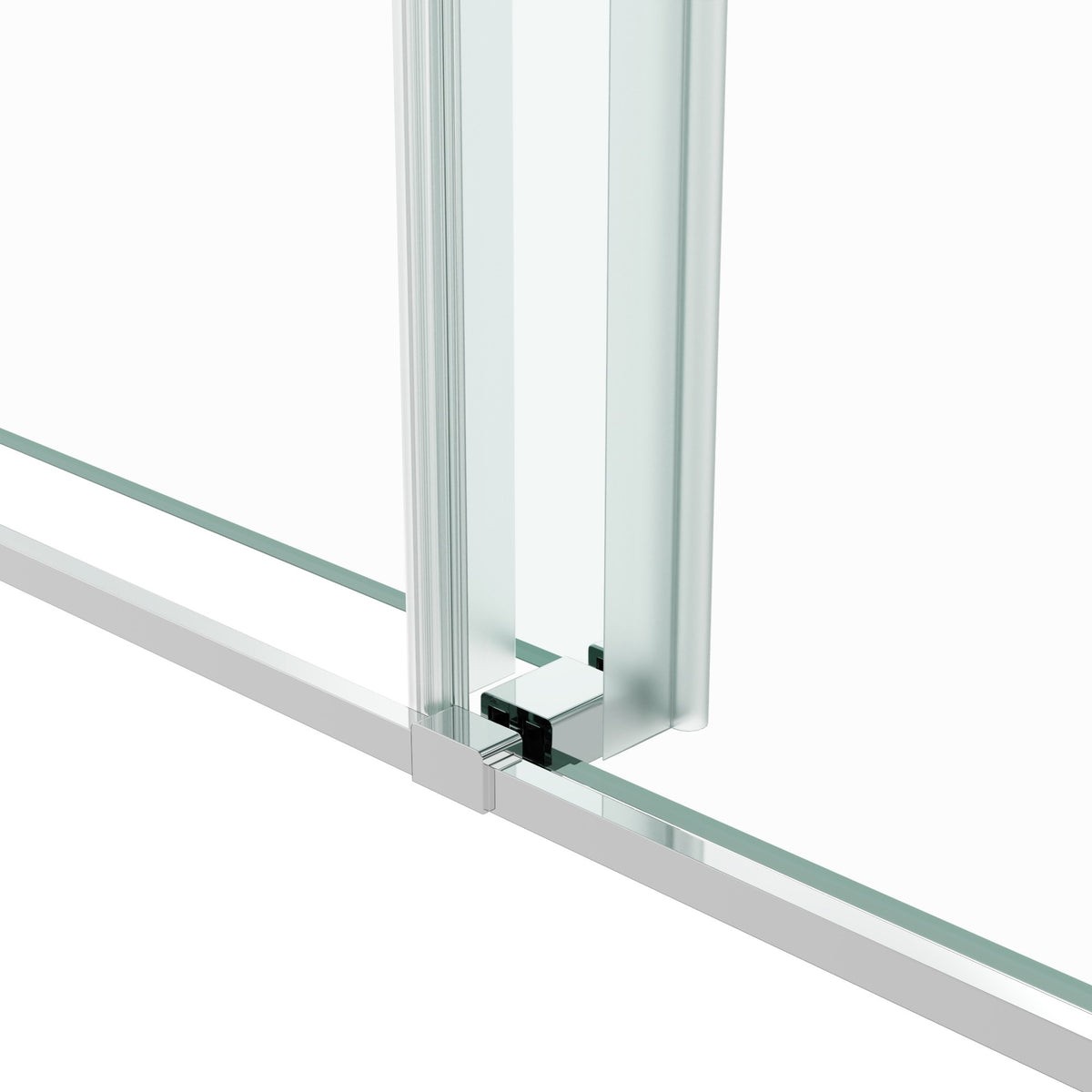 72 in. W × 76 in. H Frameless Double Sliding Shower Door
