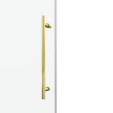 Frameless Glass Shower Door 54 x 76 Inch Sliding Shower Door 10 mm SGCC Tempered Glass with Handle and Seal Strips No Leak Design