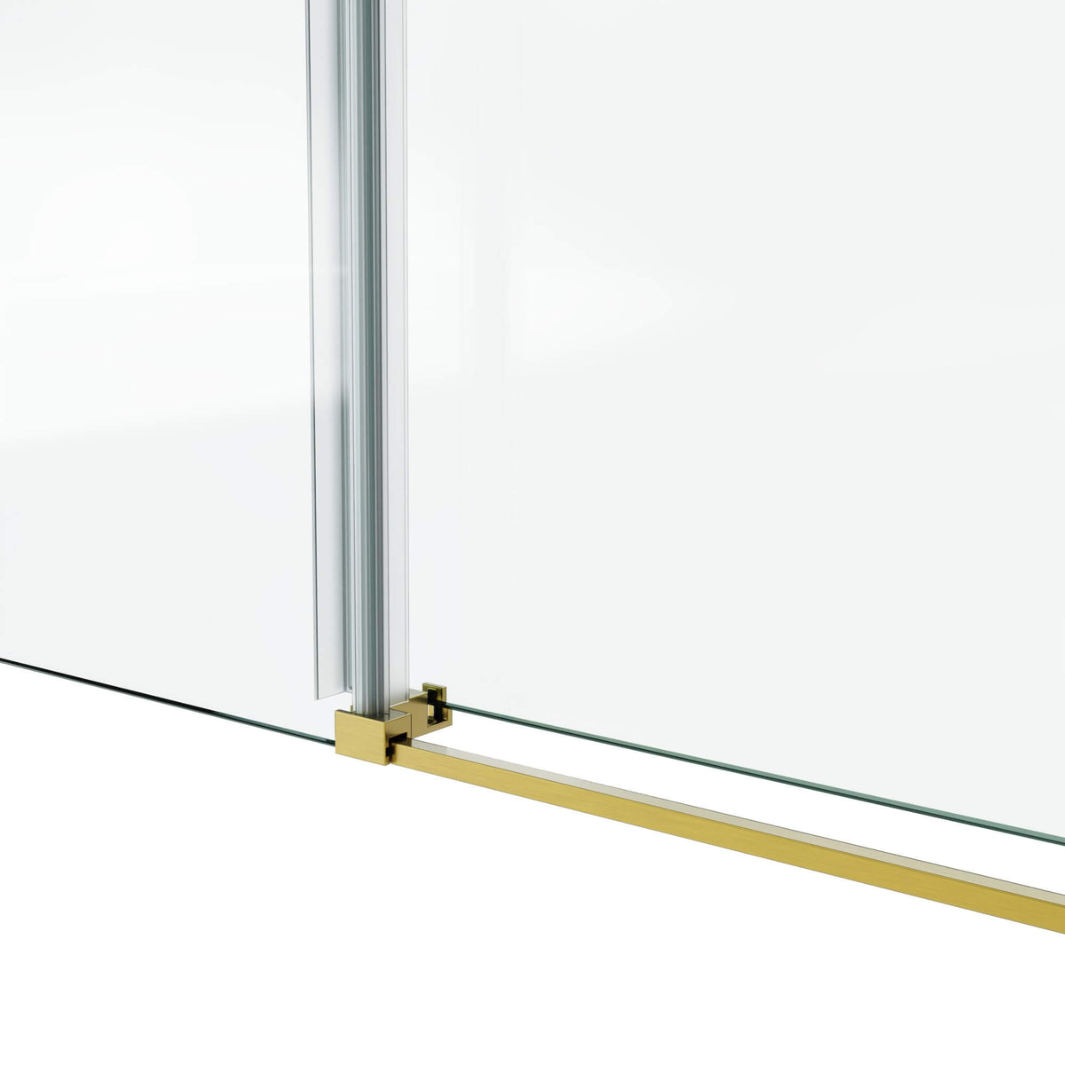 Frameless Glass Shower Door 54 x 76 Inch Sliding Shower Door 10 mm SGCC Tempered Glass with Handle and Seal Strips No Leak Design
