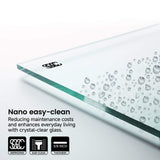 Frameless Glass Shower Door 54 x 76 Inch Sliding Shower Door 10 mm SGCC Tempered Glass with Handle and Seal Strips No Leak Design