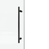 Frameless Glass Shower Door 54 x 76 Inch Sliding Shower Door 10 mm SGCC Tempered Glass with Handle and Seal Strips No Leak Design